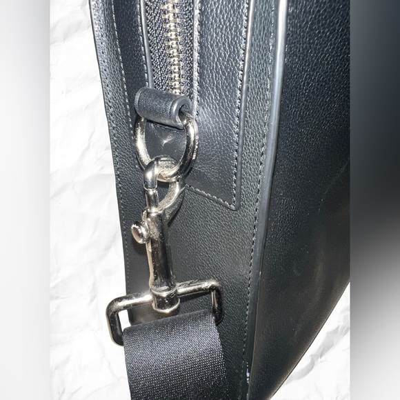 Coach Black Leather Men's Work Bag - Picture 7 of 14